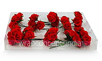 Rose Flowers on Stick - Red