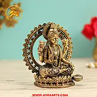 Premium Brass Dhana Lakshmi Dhanalakshmi Devi Prabhavali Arch Pooja Murti - 4 Inch Height