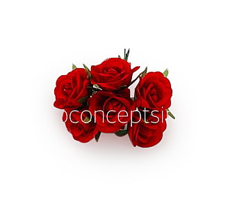 Rose Flowers on Stick - Red