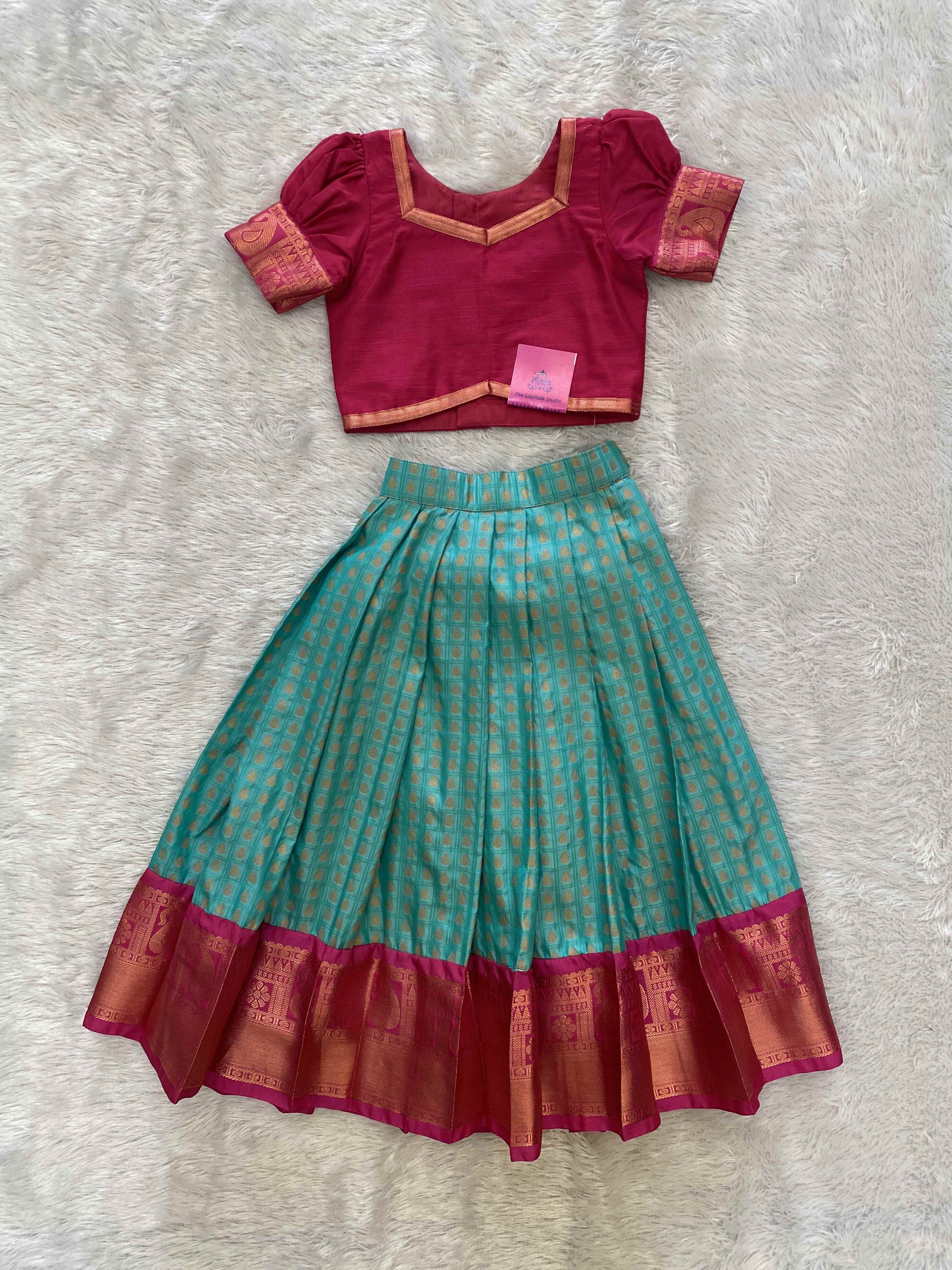 Panchali - The Traditional Lehenga Set (Mint Green) That3