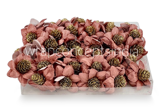 Blush Pink Flowers with Glitter Pine