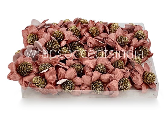 Blush Pink Flowers with Glitter Pine