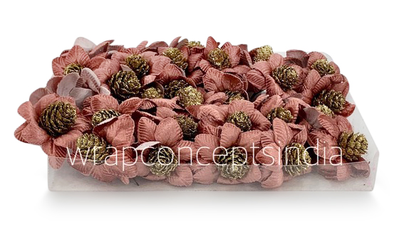 Blush Pink Flowers with Glitter Pine
