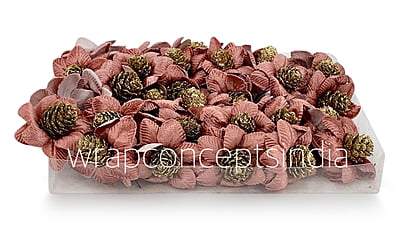 Blush Pink Flowers with Glitter Pine