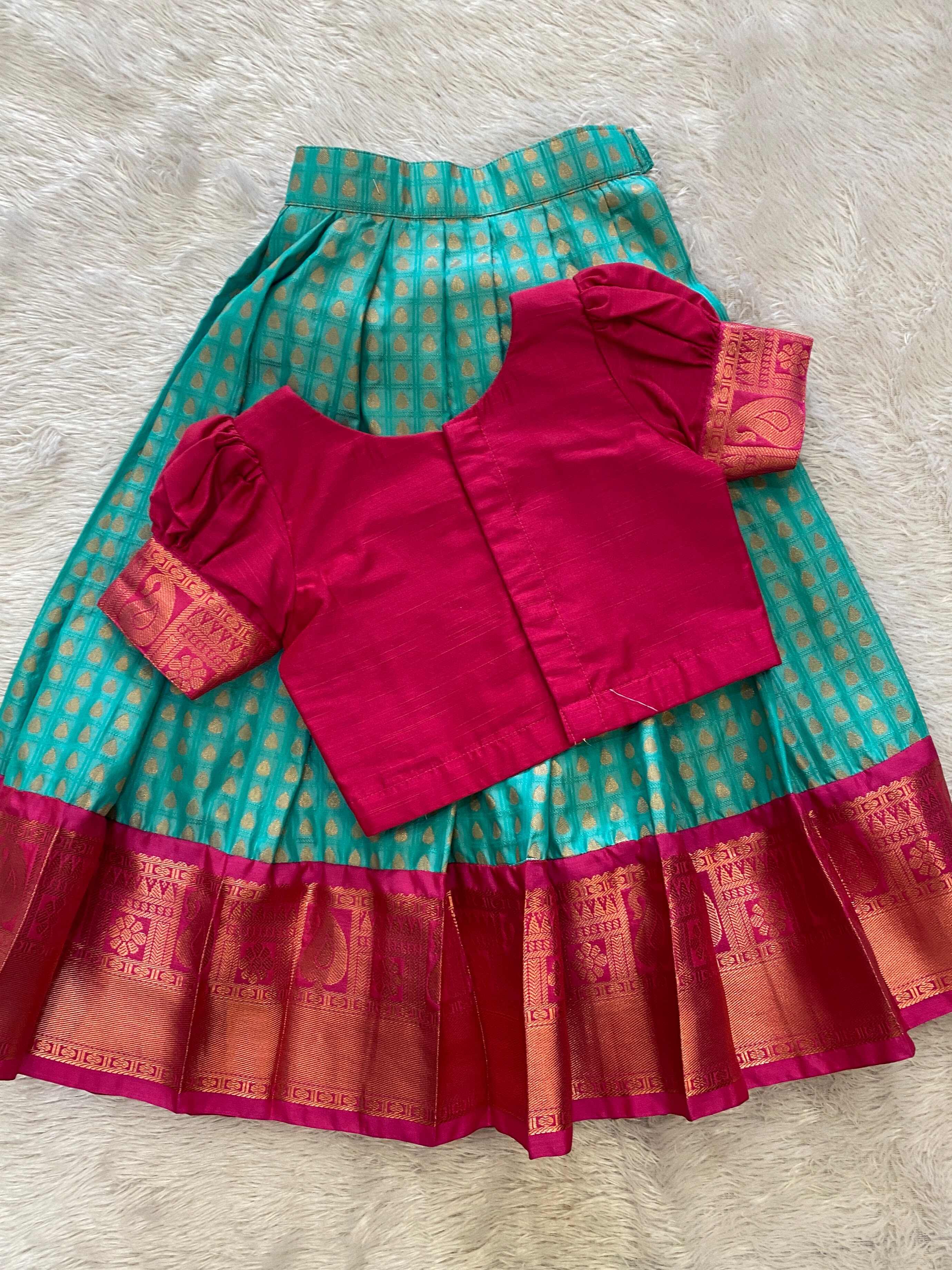 Panchali - The Traditional Lehenga Set (Mint Green) That3