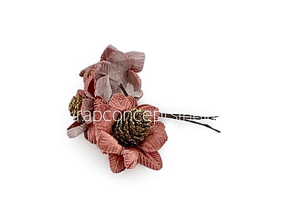 Blush Pink Flowers with Glitter Pine