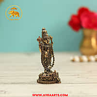 Premium Brass Tirupati Balaji Venkateswara Srinivasa Govinda Perumal Murti Pooja Idol - 3 Inch Height