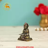 Premium Brass Annapoorneshwari Devi Annapurna Maa Mata Murti Pooja Idol - 2 Inch Height