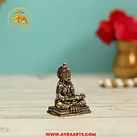 Premium Brass Annapoorneshwari Devi Annapurna Maa Mata Murti Pooja Idol - 2 Inch Height