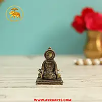 Premium Brass Annapoorneshwari Devi Annapurna Maa Mata Murti Pooja Idol - 2 Inch Height