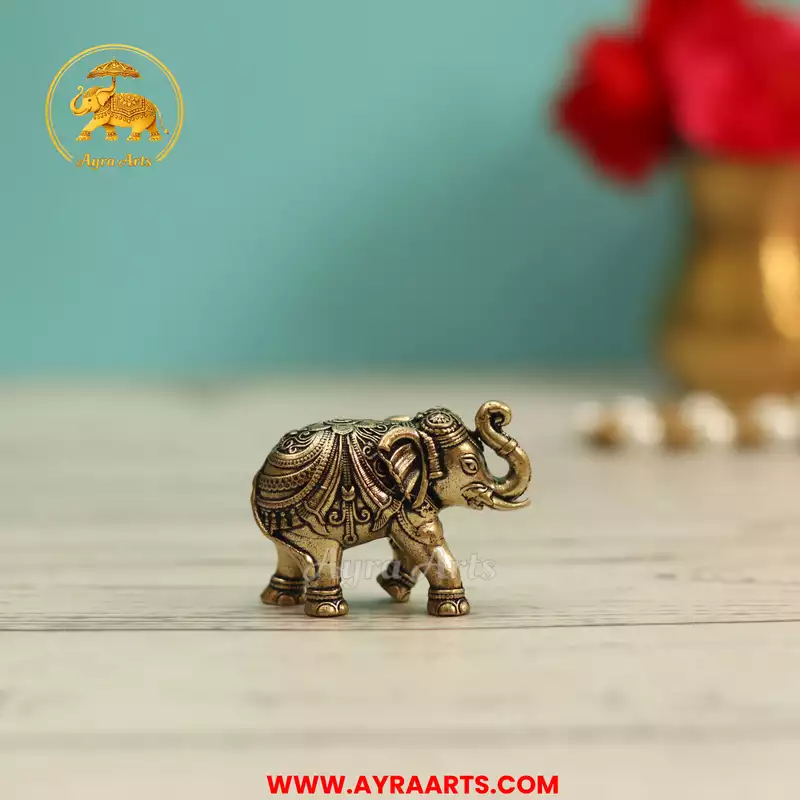 Premium Brass Elephant - 1 Inch Height