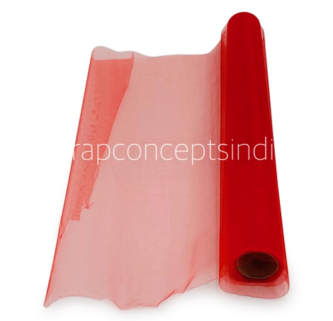 Organza Plain Roll - Red