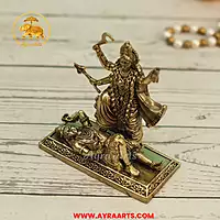 Premium Brass Mahakali Kali Maa Bhadrakali Adi Shakti Devi Murti Pooja Idol - 3.8 Inch Height