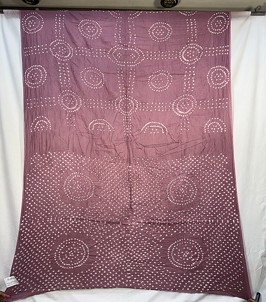 Kala Sanskruti All Over Light Gajri – Color Cotton Bandhani Saree – 6.5M with Blouse Piece – Elegant Traditional Wear Saree for Women