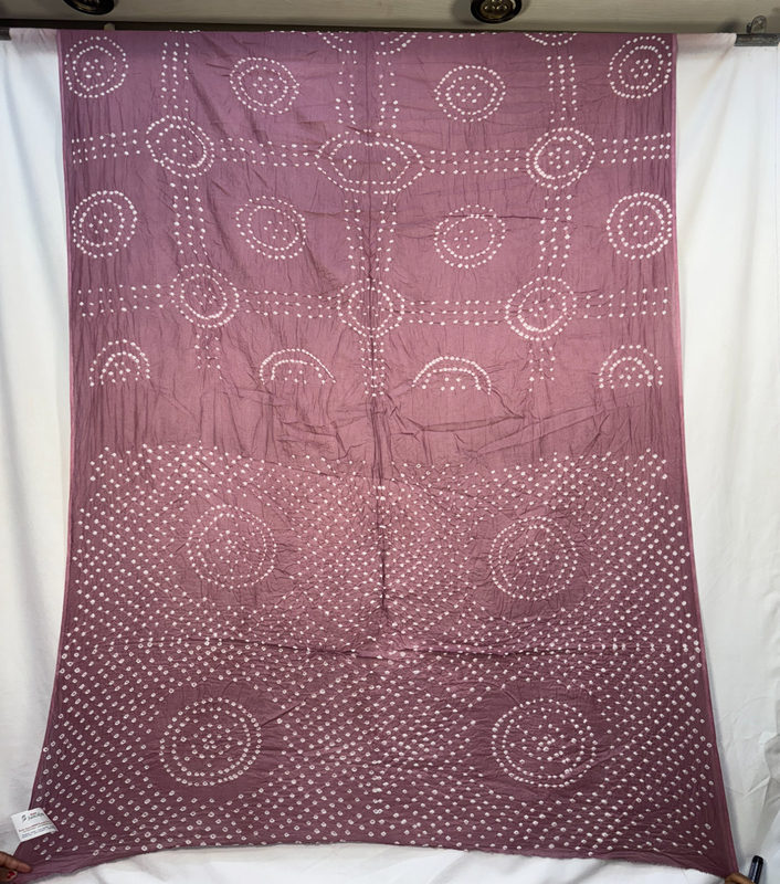 Kala Sanskruti All Over Light Gajri – Color Cotton Bandhani Saree – 6.5M with Blouse Piece – Elegant Traditional Wear Saree for Women