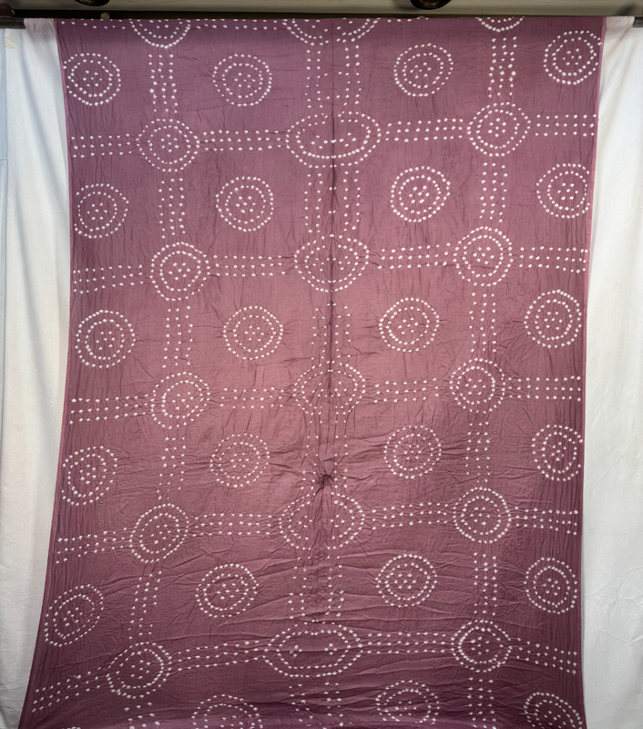 Kala Sanskruti All Over Light Gajri – Color Cotton Bandhani Saree – 6.5M with Blouse Piece – Elegant Traditional Wear Saree for Women