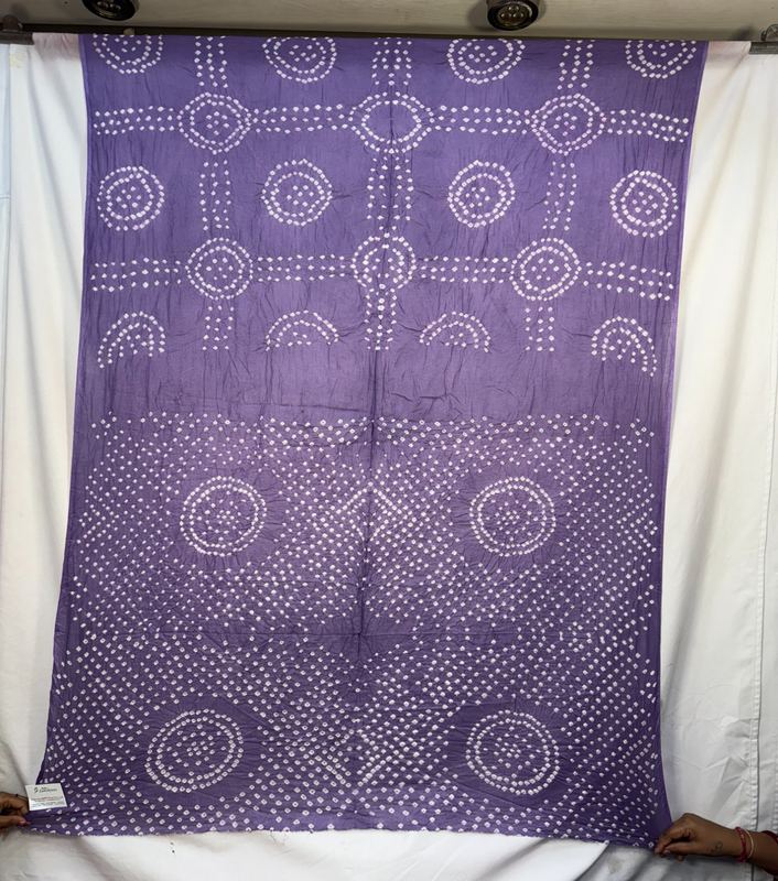 Kala Sanskruti All Over Purple – Color Cotton Bandhani Saree – 6.5M with Blouse Piece – Elegant Traditional Wear Saree for Women