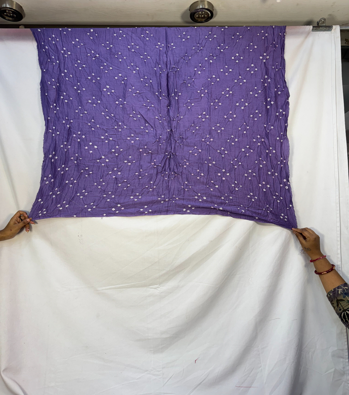 Kala Sanskruti All Over Purple – Color Cotton Bandhani Saree – 6.5M with Blouse Piece – Elegant Traditional Wear Saree for Women