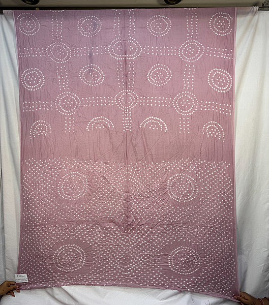 Kala Sanskruti All Over Light Pink – Color Cotton Bandhani Saree – 6.5M with Blouse Piece – Elegant Traditional Wear Saree for Women