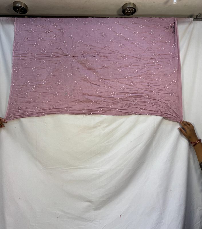 Kala Sanskruti All Over Light Pink – Color Cotton Bandhani Saree – 6.5M with Blouse Piece – Elegant Traditional Wear Saree for Women