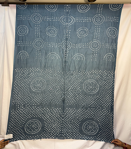 Kala Sanskruti All Over Gray – Color Cotton Bandhani Saree – 6.5M with Blouse Piece – Elegant Traditional Wear Saree for Women