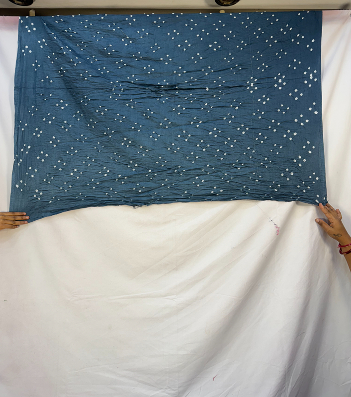 Kala Sanskruti All Over Gray – Color Cotton Bandhani Saree – 6.5M with Blouse Piece – Elegant Traditional Wear Saree for Women