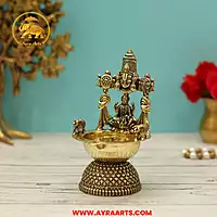 Premium Brass Balaji Deepam - 5.2 Inch Height