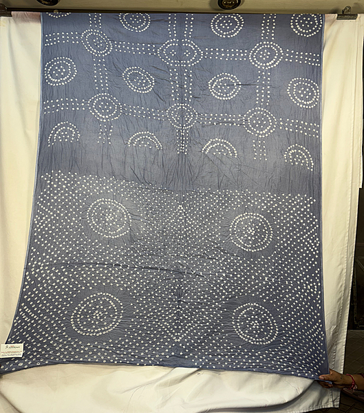 Kala Sanskruti All Over Light Blue – Color Cotton Bandhani Saree – 6.5M with Blouse Piece – Elegant Traditional Wear Saree for Women