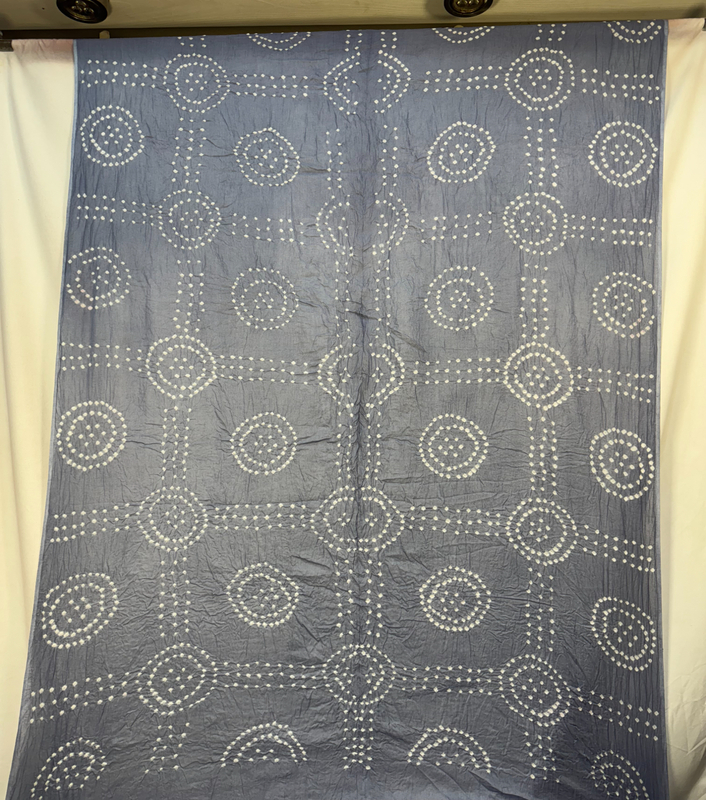 Kala Sanskruti All Over Light Blue – Color Cotton Bandhani Saree – 6.5M with Blouse Piece – Elegant Traditional Wear Saree for Women