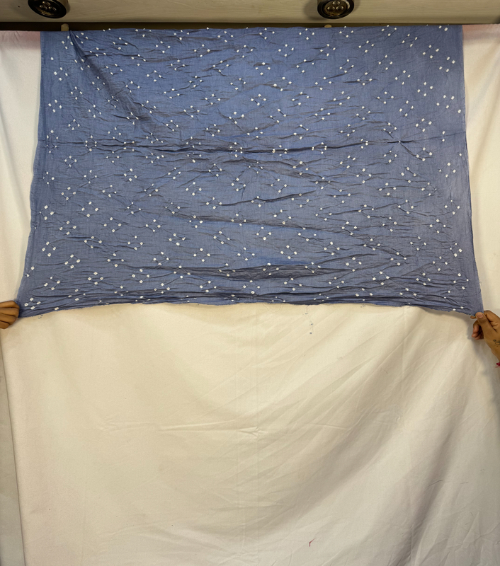 Kala Sanskruti All Over Light Blue – Color Cotton Bandhani Saree – 6.5M with Blouse Piece – Elegant Traditional Wear Saree for Women