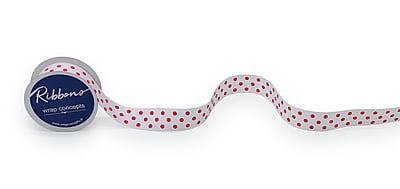 Polka Dot - White with Fuchsia