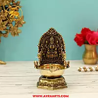 Premium Brass Blessing Lakshmi Deepam - 5 Inch Height