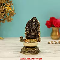 Premium Brass Blessing Lakshmi Deepam - 5 Inch Height