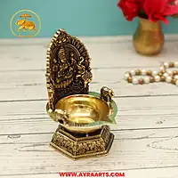 Premium Brass Blessing Lakshmi Deepam - 5 Inch Height