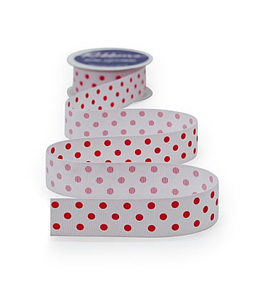 Polka Dot - White with Fuchsia