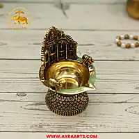 Premium Brass Dhashavatharam Deepam - 4.2 Inch Height