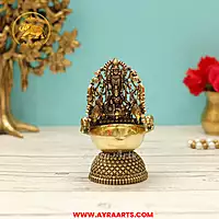 Premium Brass Balaji Lakshmi Deepam - 5 Inch Height