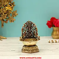 Premium Brass Balaji Lakshmi Deepam - 4.5 Inch Height