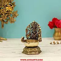 Premium Brass Balaji Lakshmi Deepam - 4.5 Inch Height