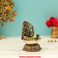 Premium Brass Balaji Lakshmi Deepam - 4.5 Inch Height