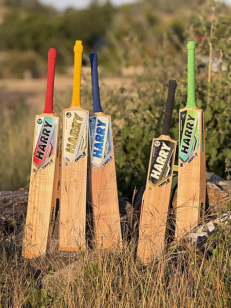 HARRY Bahubali Triple Blade Kashmir Willow Tennis Cricket Bat