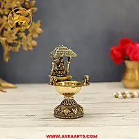 Premium Brass Lakshmi Deepam - 4.5 Inch Height