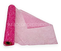 Fuchsia Pink Snow Organza