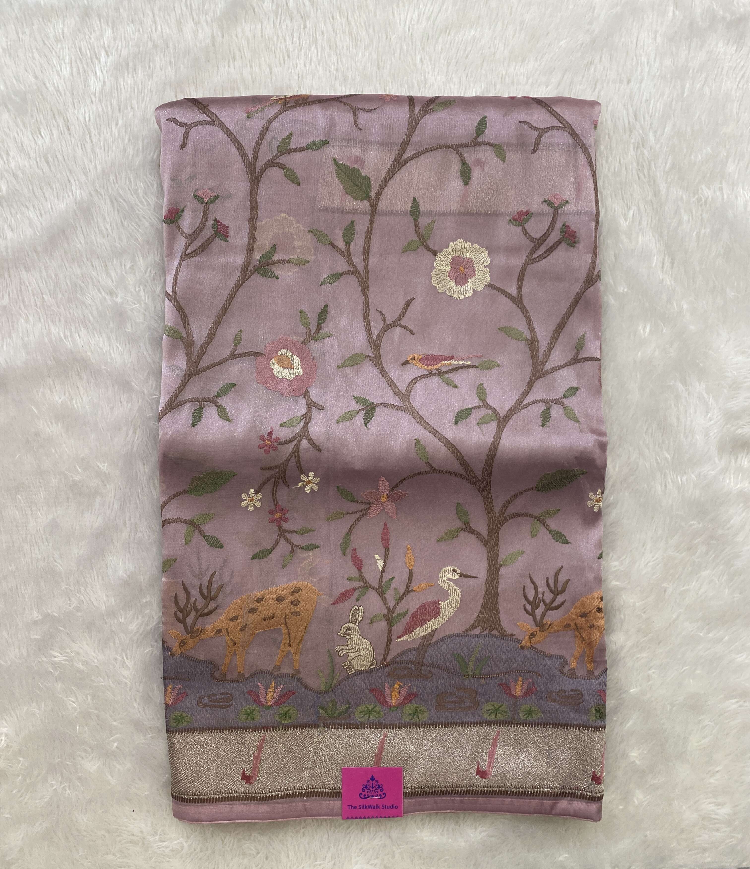 Daisy - Super Net Organza Saree in Thread Embroidery SWS15