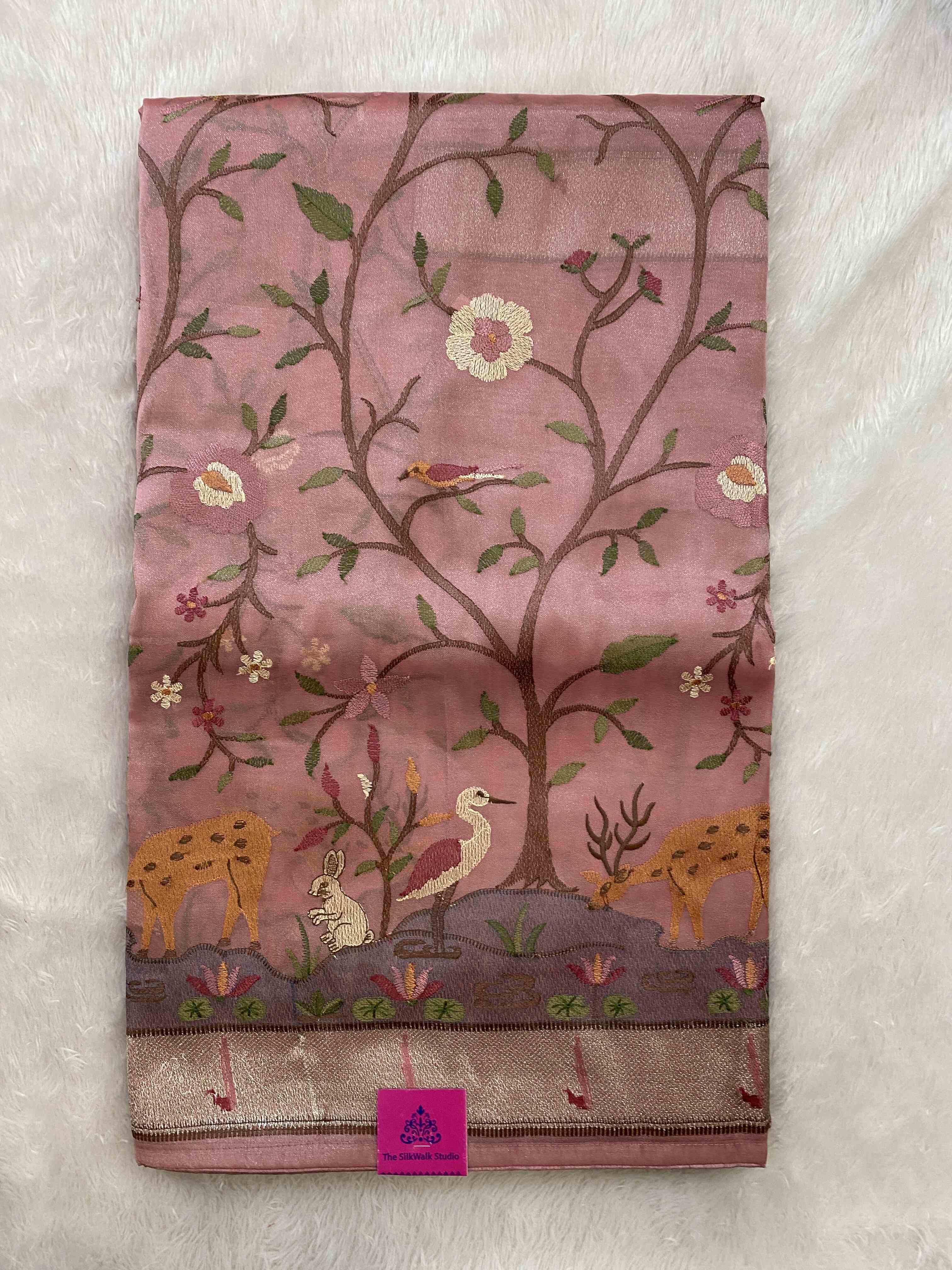 Daisy - Super Net Organza Saree in Thread Embroidery SWS15