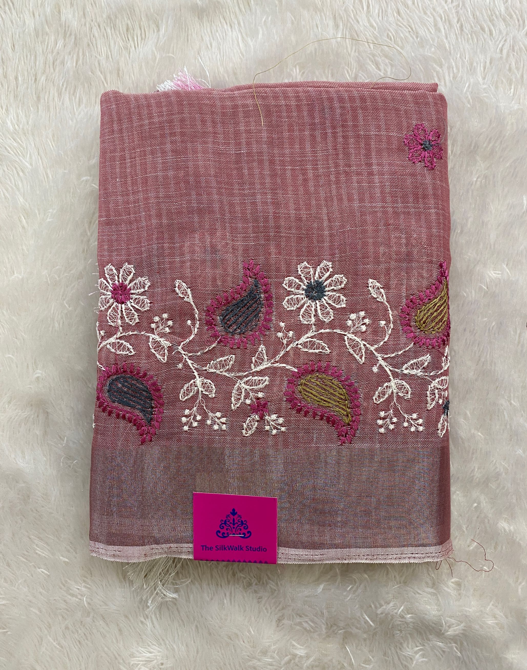 Tamanna – Casual Sarees With Floral Thread Embroidered SWS17