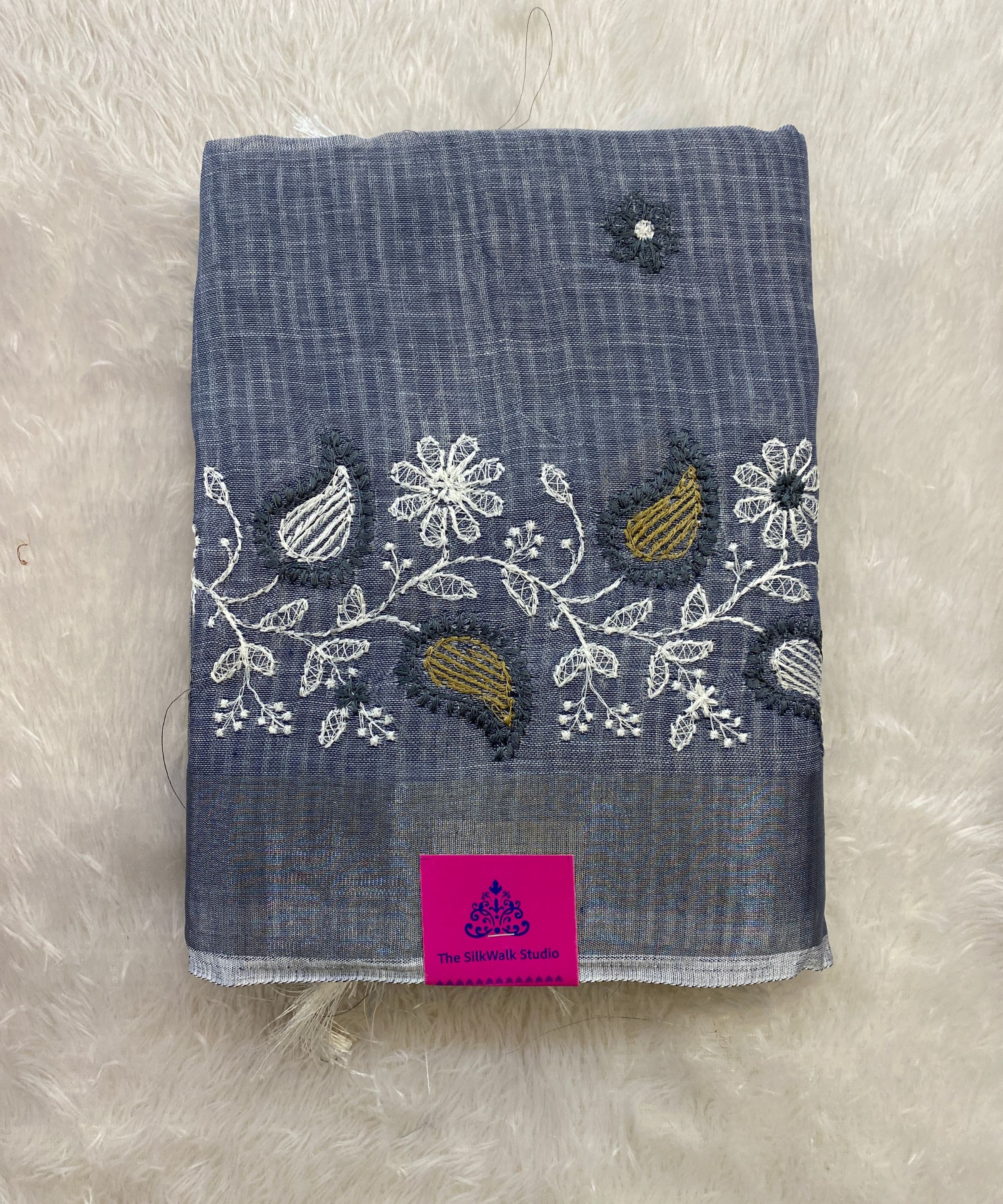 Tamanna – Casual Sarees With Floral Thread Embroidered SWS17