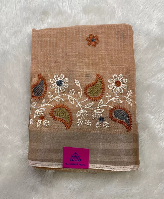 Tamanna – Casual Sarees With Floral Thread Embroidered SWS17