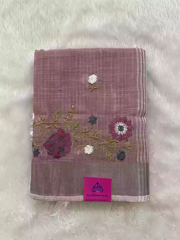 Tamanna – Casual Sarees With Floral Thread Embroidered SWS18