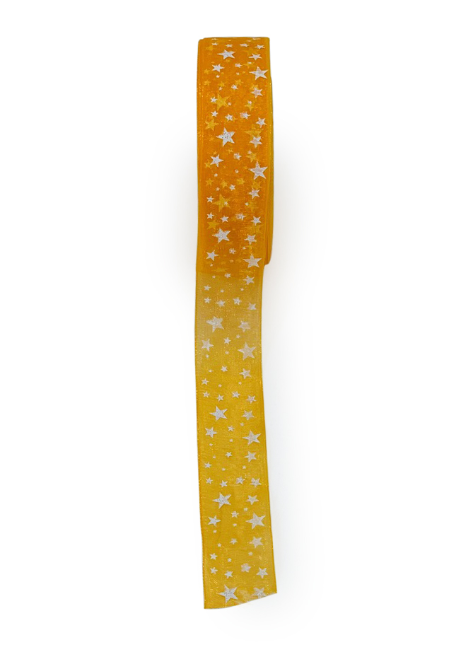 Star Print Organza Ribbon